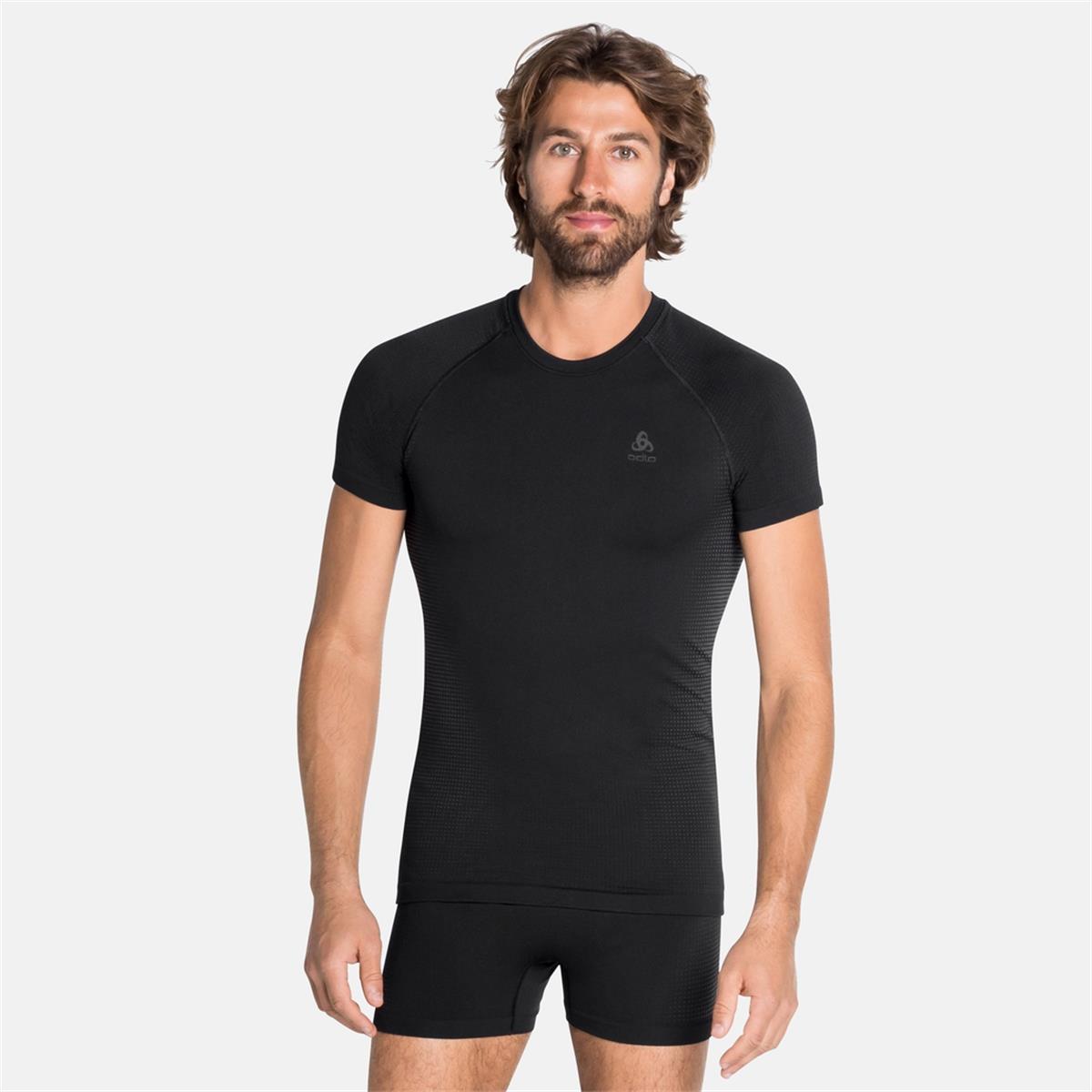 Odlo Performance Warm co BL Top Crew Neck S/S black new odlo graphite grey Herren Unterhemd, Bild 3 von 4