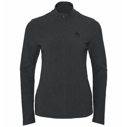 Odlo W Roy Midlayer 1/2 Zip shale grey - black stripes