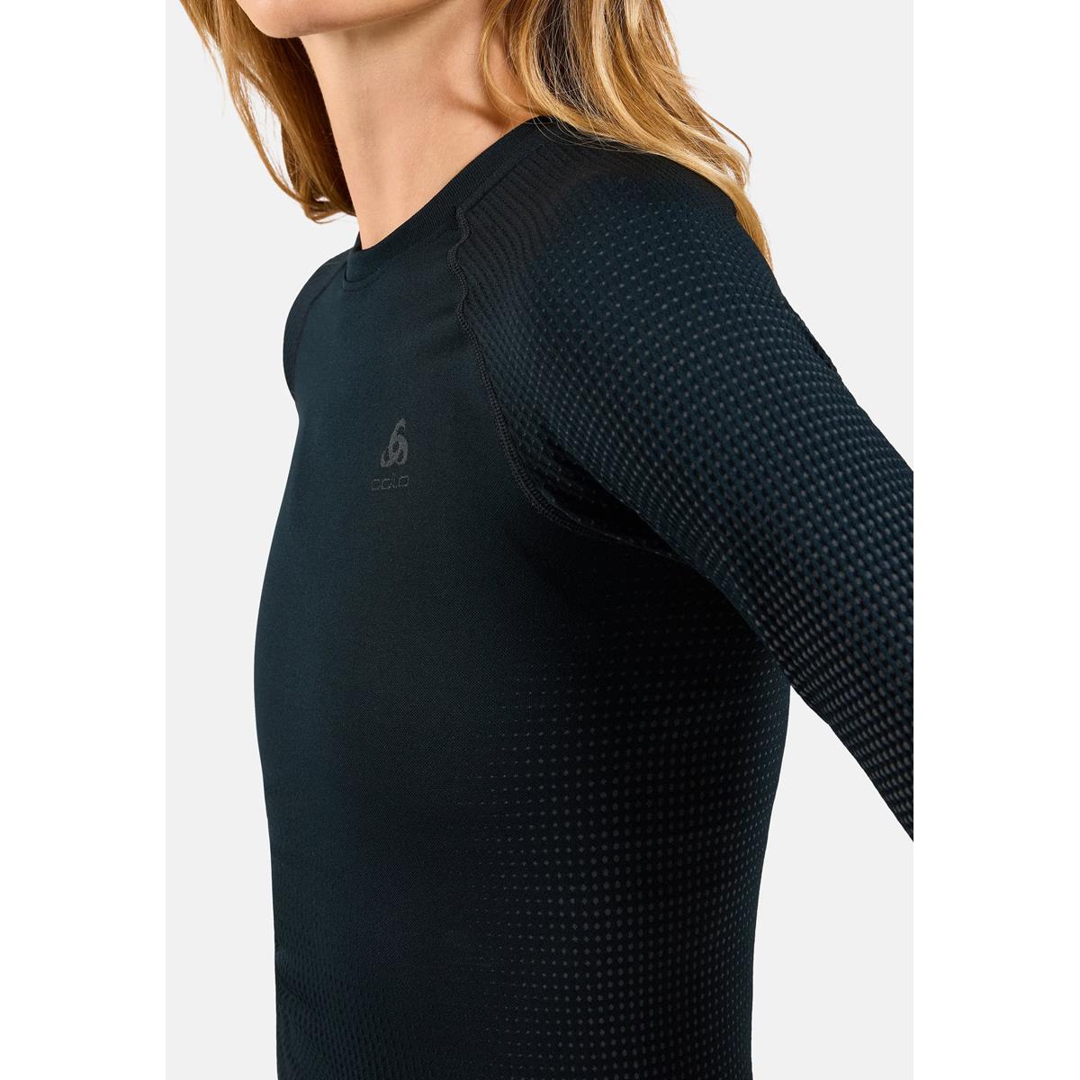 Odlo Damen Performance Warm Base Layer Langarmshirt Schwarz, image 2 of 4
