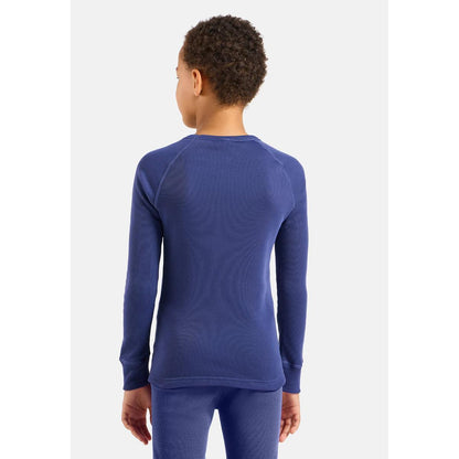 Odlo Kinder Active Warm Base-Layer-Shirt Skipper Blue
