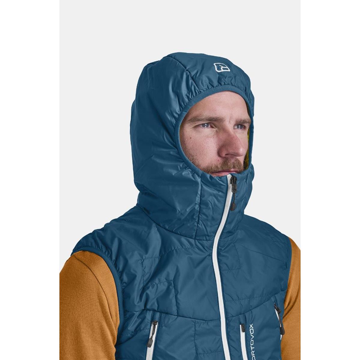Ortovox Swisswool Piz Boè Vest petrol blue Herren Weste, Bild 2 von 4