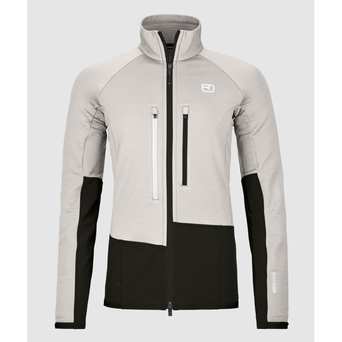 Ortovox Fleece Rib Jacket W white tea Damen Fleecejacke