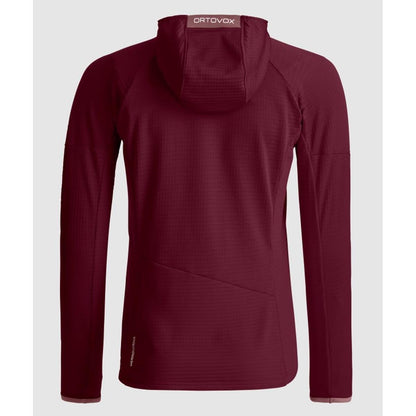 Ortovox Fleece Light Grid Hoody W red malbec Damen Fleecejacke