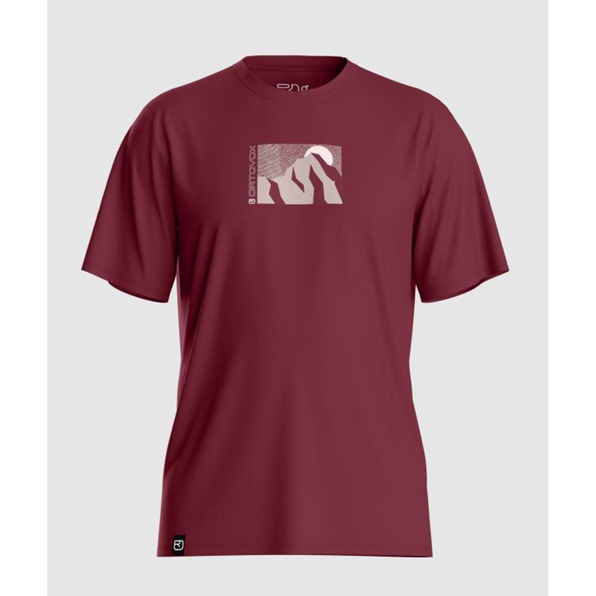 Ortovox 120 Cool Tec MTN Sun TS M red malbec Herren T-Shirt