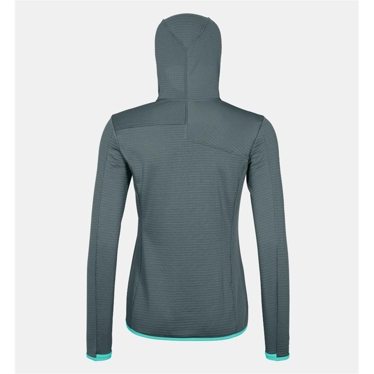 Ortovox FLEECE LIGHT GRID HOODED JACKET W dark artic grey