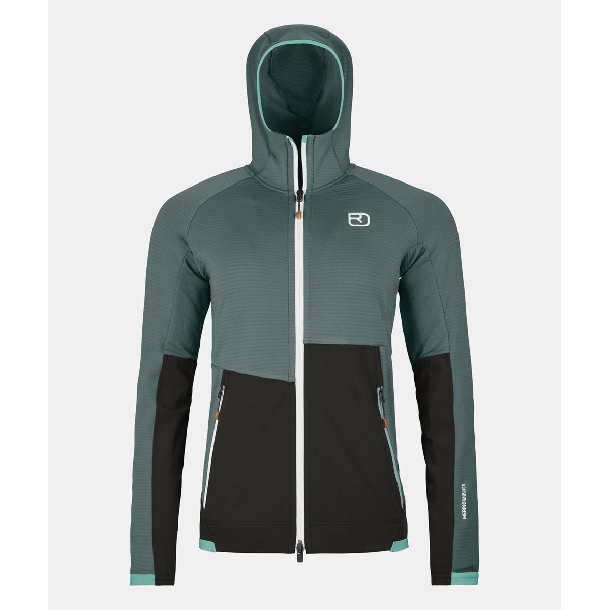 ORTOVOX FLEECE RIB HOODY W - arctic grey