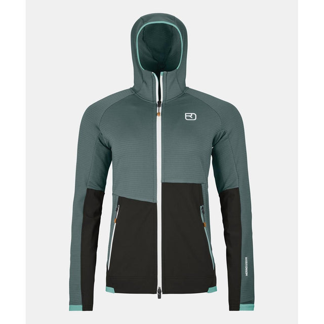 ORTOVOX FLEECE RIB HOODY W - arctic grey