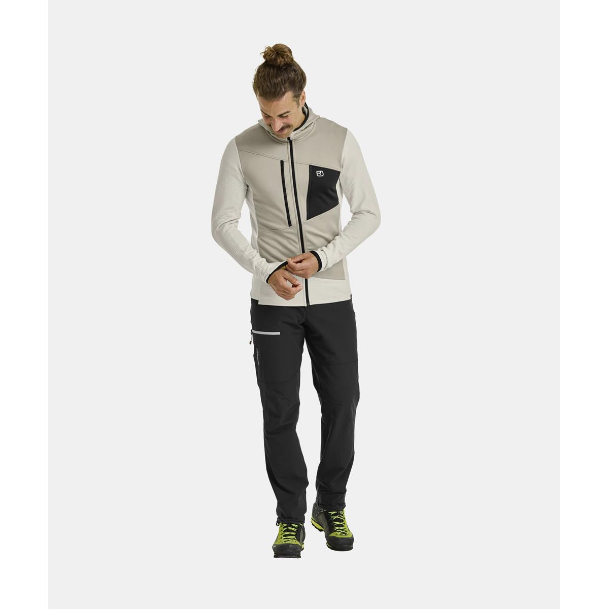 Ortovox Fleece Grid Hoody Man white chalk