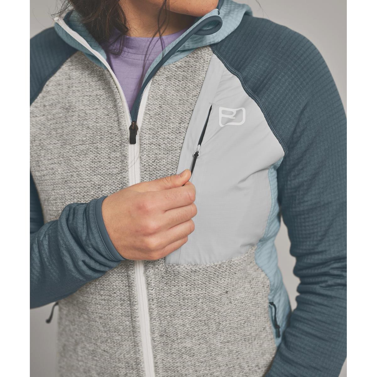 Ortovox Fleece GP Classic Knit Hoody Women glacier grey, Bild 5 von 6