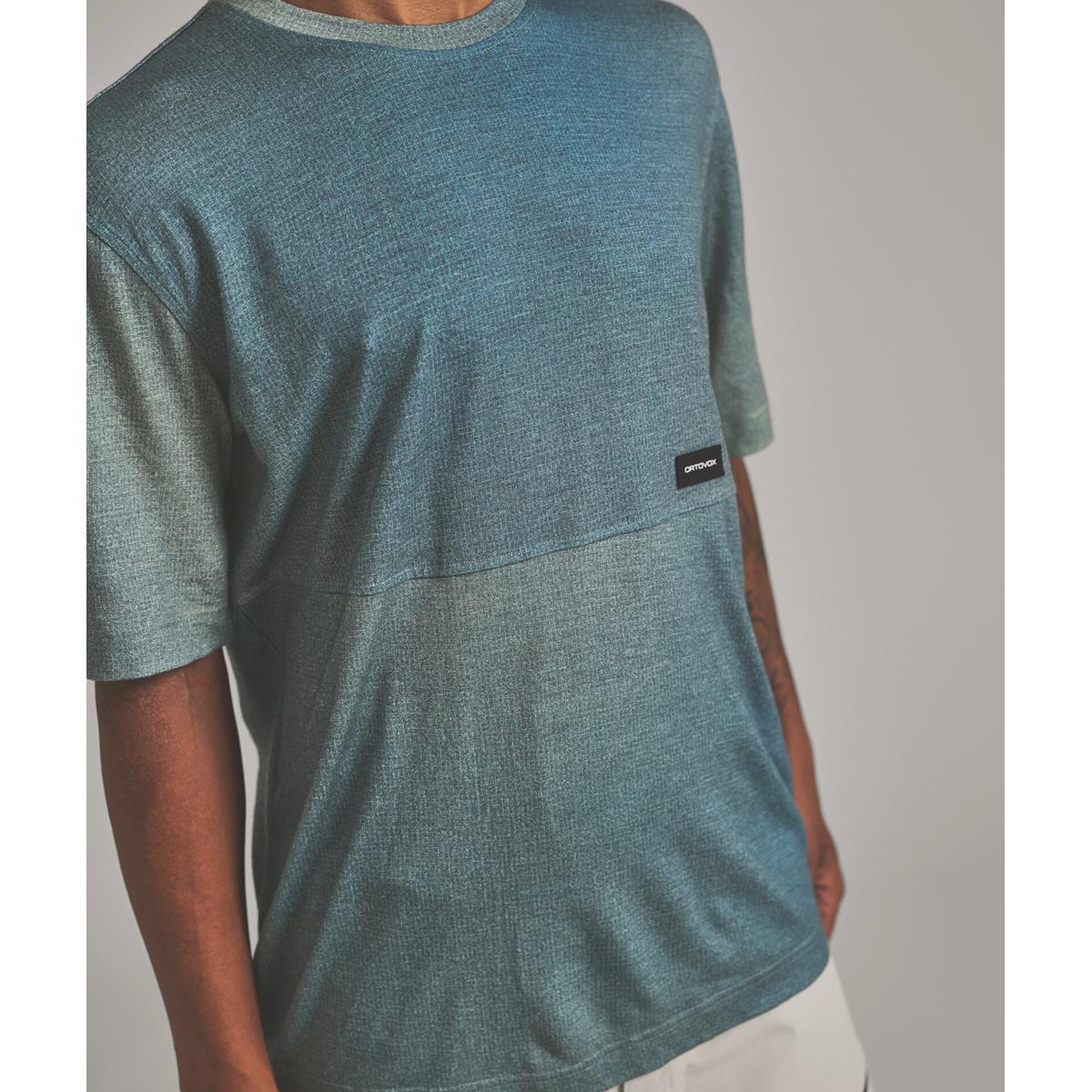 Ortovox 185 Merino Patch Print T-Shirt Men aop green sage