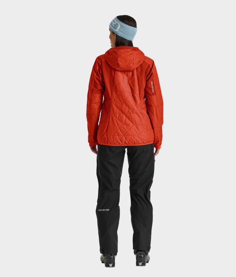 Ortovox Swisswool Piz Boe Jacket Women - sunset orange, image 3 of 4