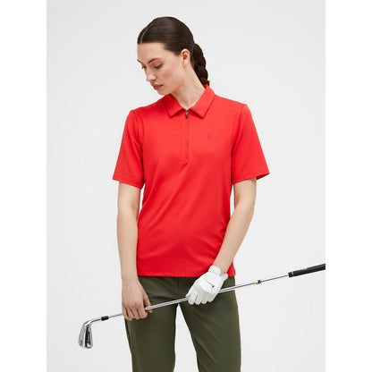 Peak Performance W Comfort Zip Polo Women brilliant red