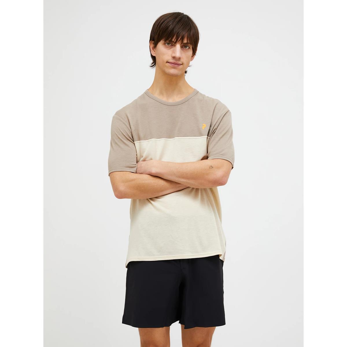 Peak Performance M Trail Wool Blend Shortsleeve Men avid beige sand fog