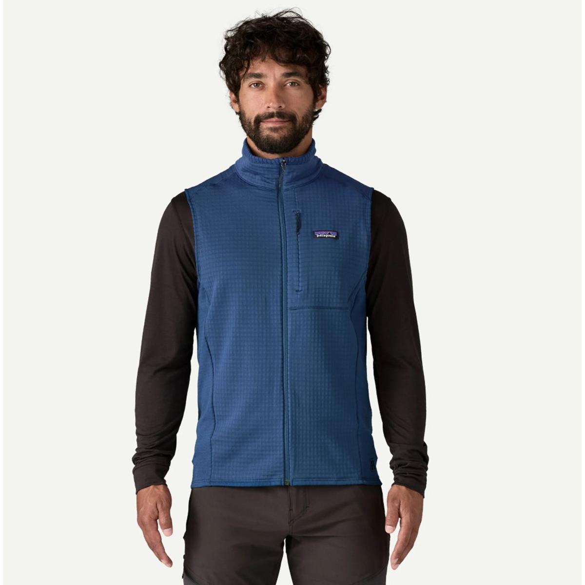 Patagonia M`s R1 Vest clement blue Herren Fleeceweste