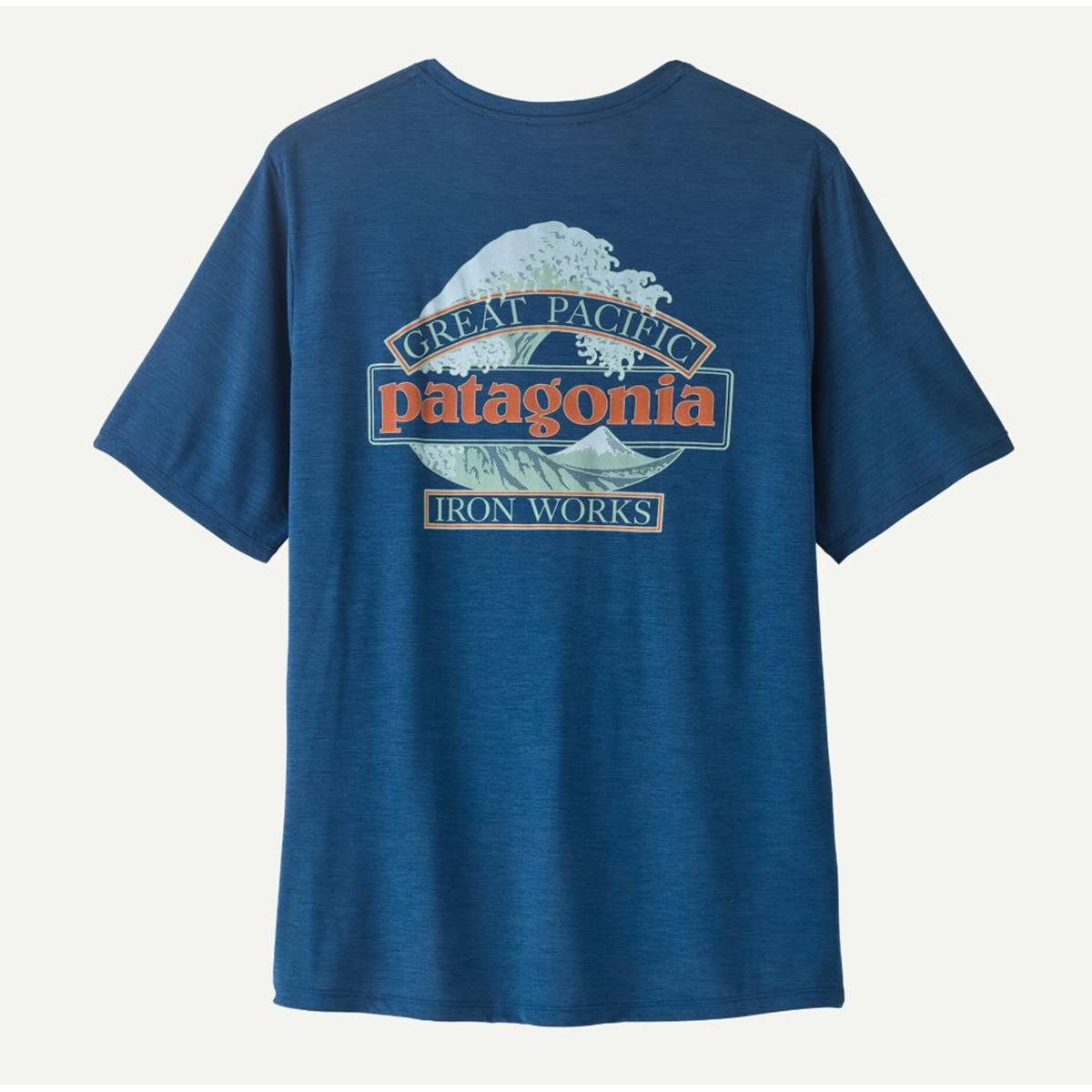 Patagonia M Cap Cool Daily Shirt - Great Waves light clement blue x-dye Herren T-Shirt
