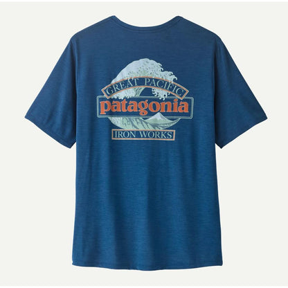 Patagonia M Cap Cool Daily Shirt - Great Waves light clement blue x-dye Herren T-Shirt