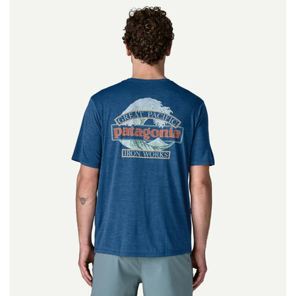 Patagonia M Cap Cool Daily Shirt - Great Waves light clement blue x-dye Herren T-Shirt