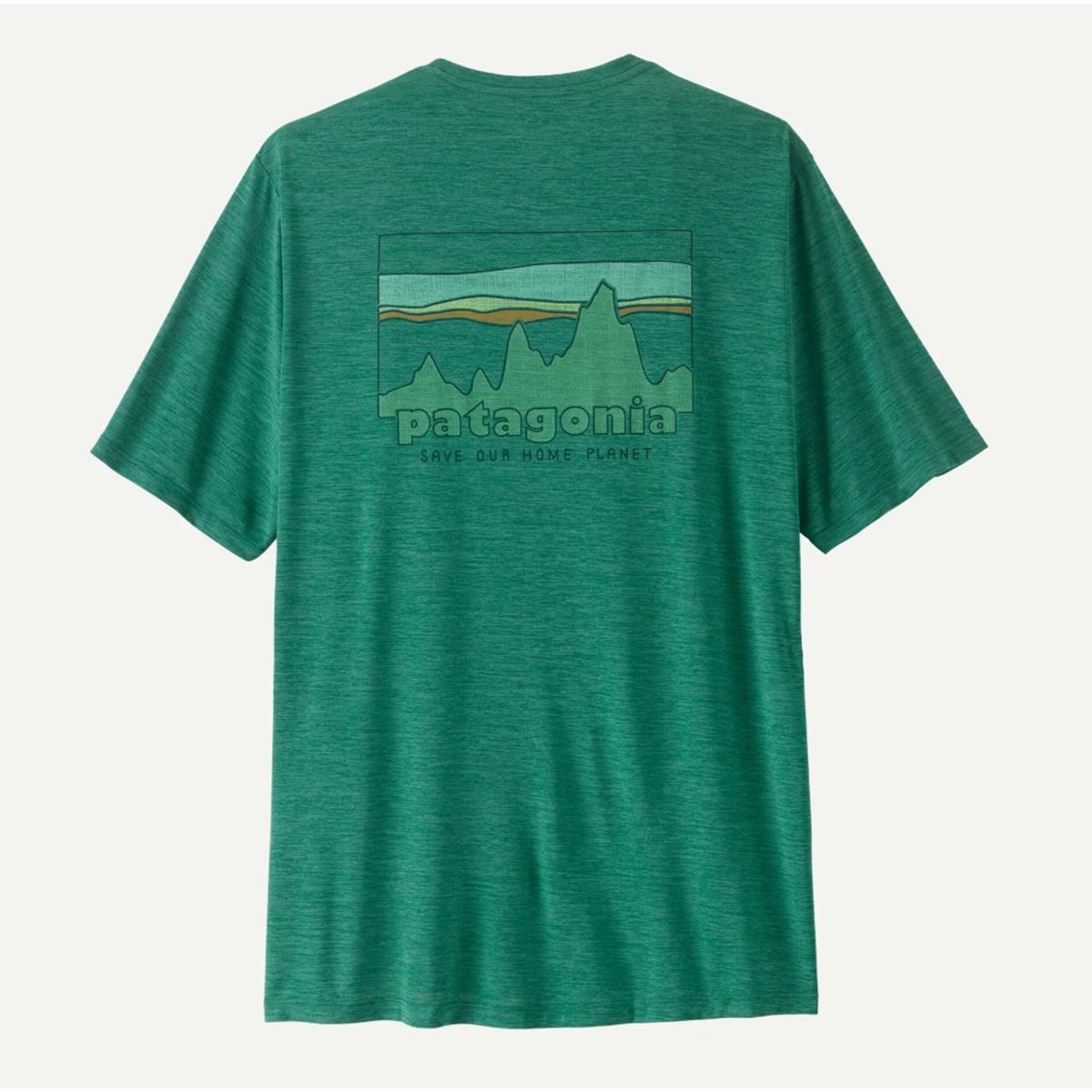 Patagonia M Cap Cool Daily Shirt `73 Skyline light gem green Herren T-Shirt