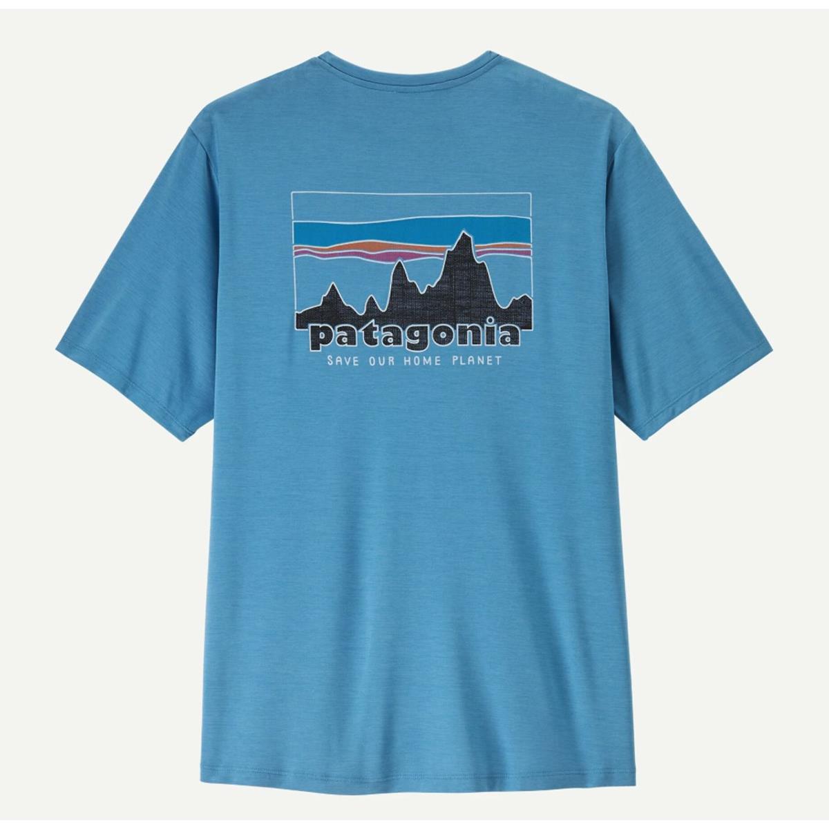 Patagonia M Cap Cool Daily SHirt `73 Skyline light shore blue Herren T-Shirt, image 2 of 4