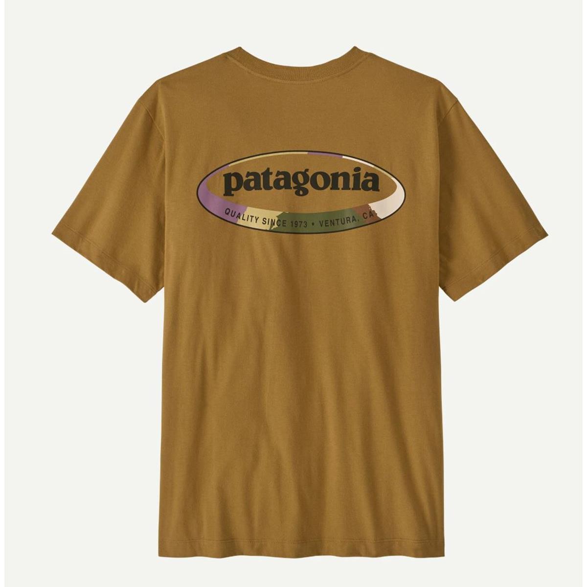 Patagonia M `95 Oval Logo T-Shirt bobcat brown sunshine Herren
