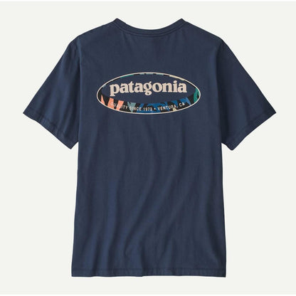 Patagonia M `95 Oval Logo T-Shirt new navy kaleido Herren