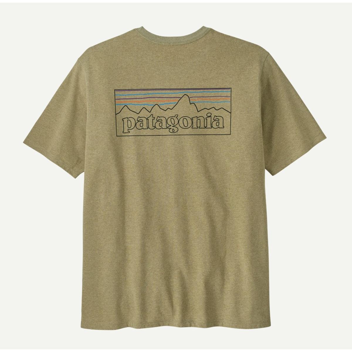 Patagonia M P-6 Responsibili outline gumtree green Herren T-Shirt