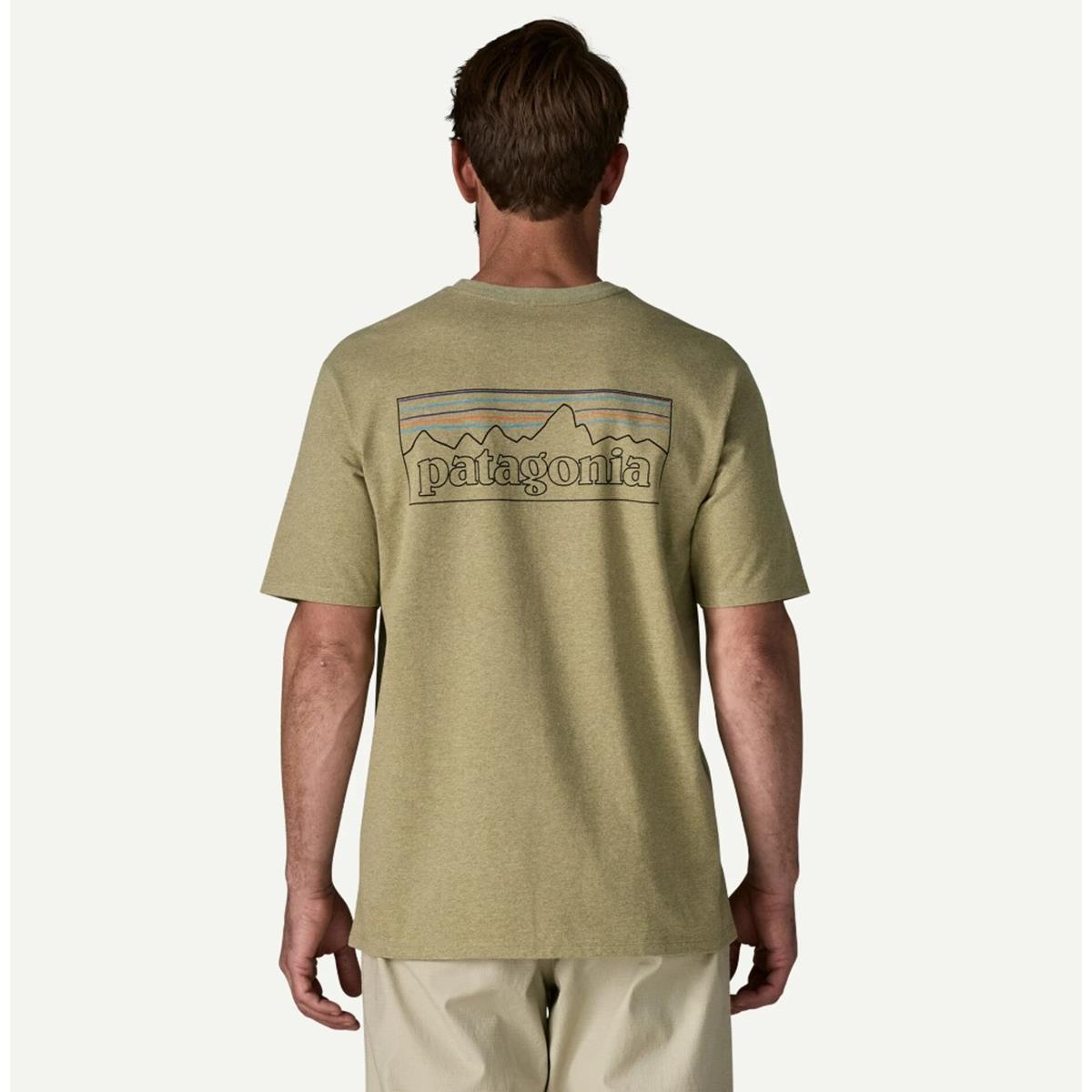 Patagonia M P-6 Responsibili outline gumtree green Herren T-Shirt