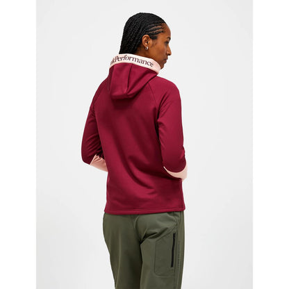 Peak Performance Damen Rider Essentials Midlayer Zip Hood Vertical Zenith/ Peach Fuzz