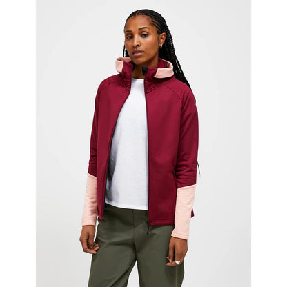 Peak Performance Damen Rider Essentials Midlayer Zip Hood Vertical Zenith/ Peach Fuzz