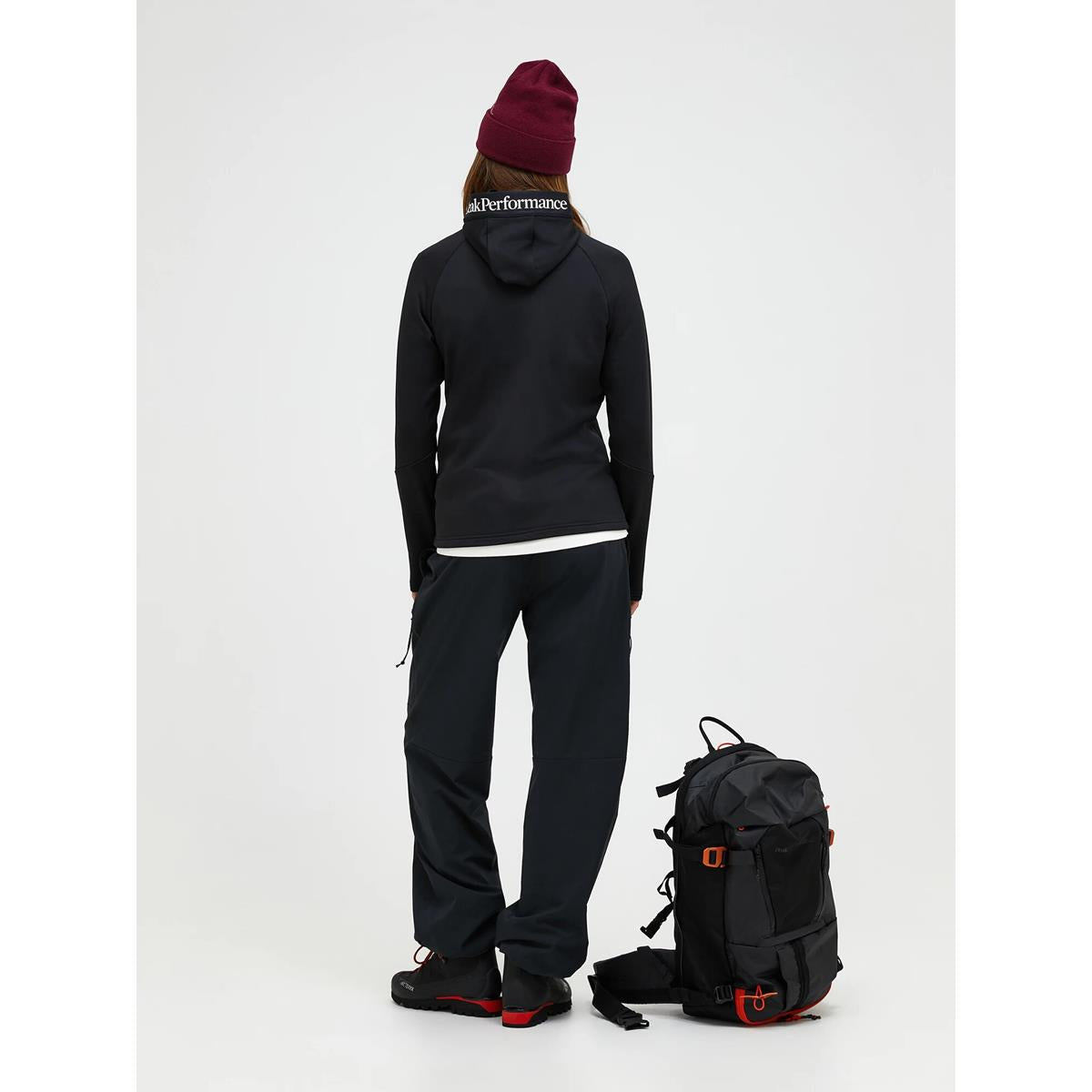 Peak Performance Damen Rider Essentials Midlayer Zip Hood Black