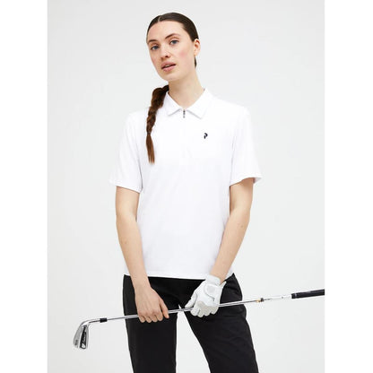 Peak Performance W Comfort Zip Polo Women white Damen T-Shirt