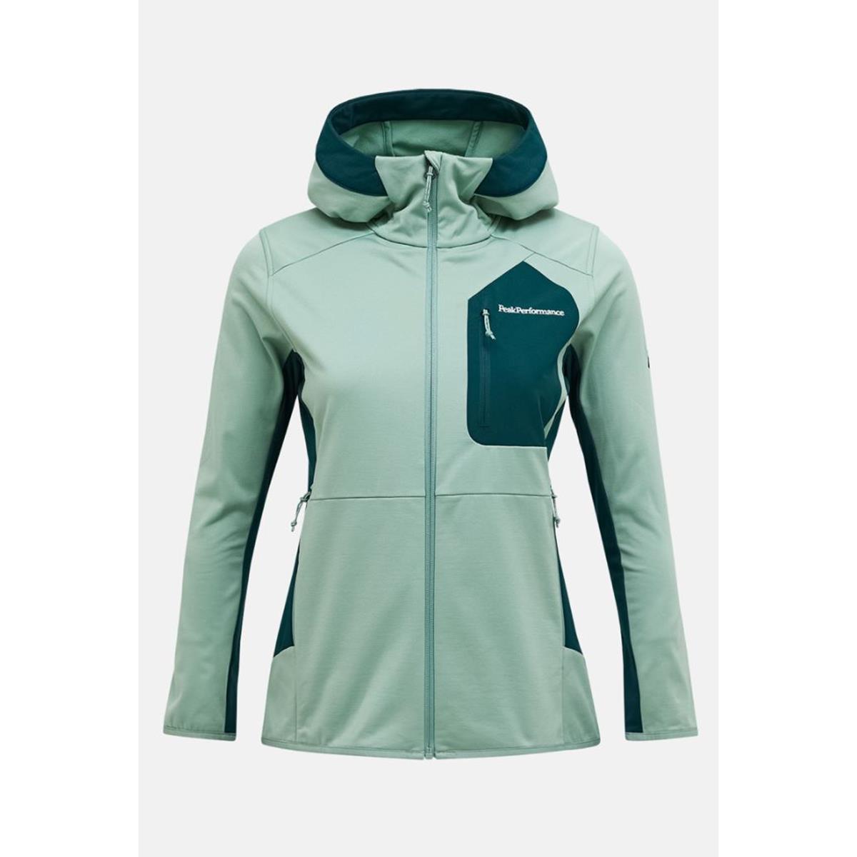 Peak Performance W Ultility Light Zip Hood green valley ponderosa pine Damen Powerstretch Jacke, Bild 13 von 15