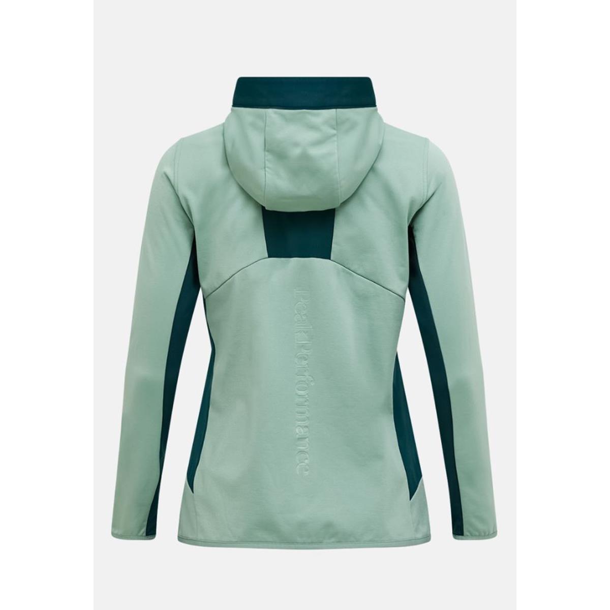 Peak Performance W Ultility Light Zip Hood green valley ponderosa pine Damen Powerstretch Jacke, Bild 14 von 15