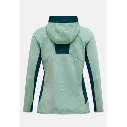 Peak Performance W Ultility Light Zip Hood green valley ponderosa pine Damen Powerstretch Jacke