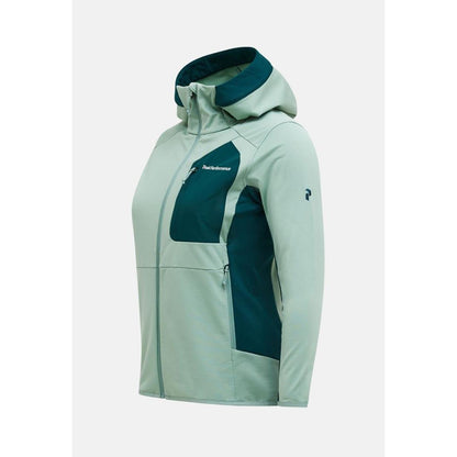 Peak Performance W Ultility Light Zip Hood green valley ponderosa pine Damen Powerstretch Jacke