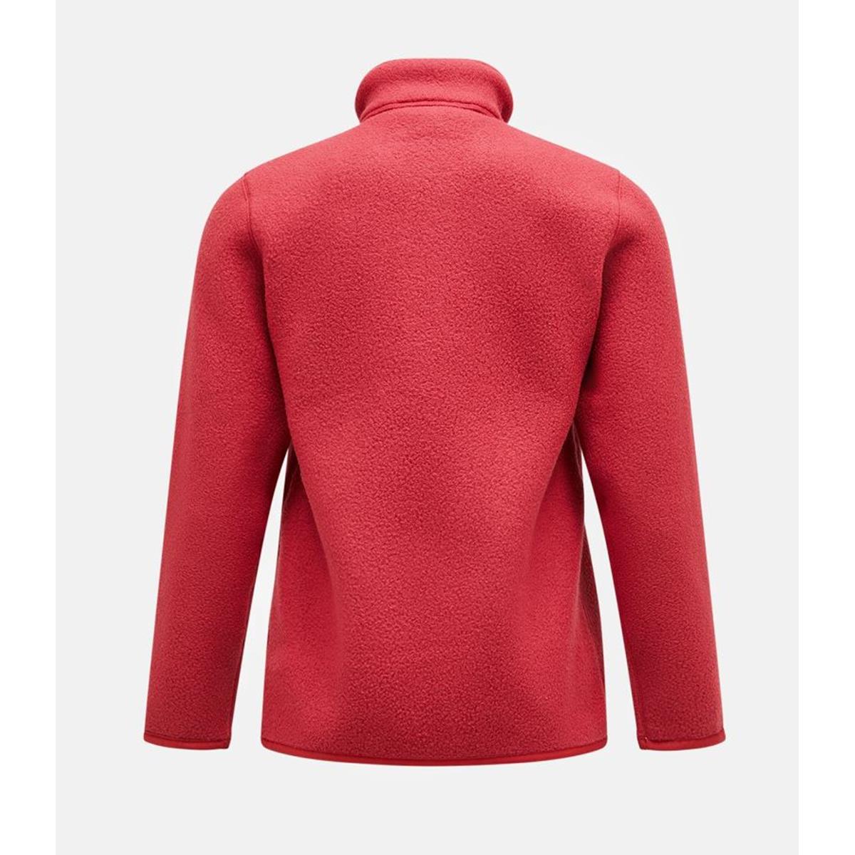Peak Performance W Fleece Snap T-Neck softer red Damen Pullover