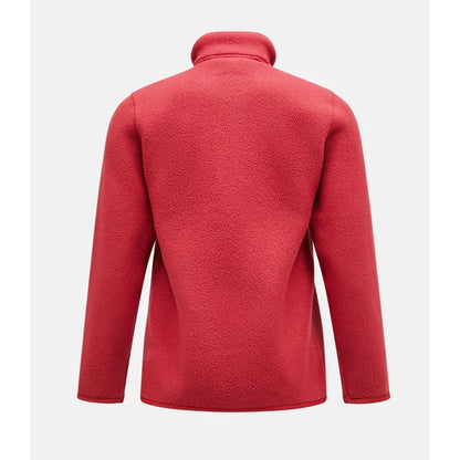 Peak Performance W Fleece Snap T-Neck softer red Damen Pullover