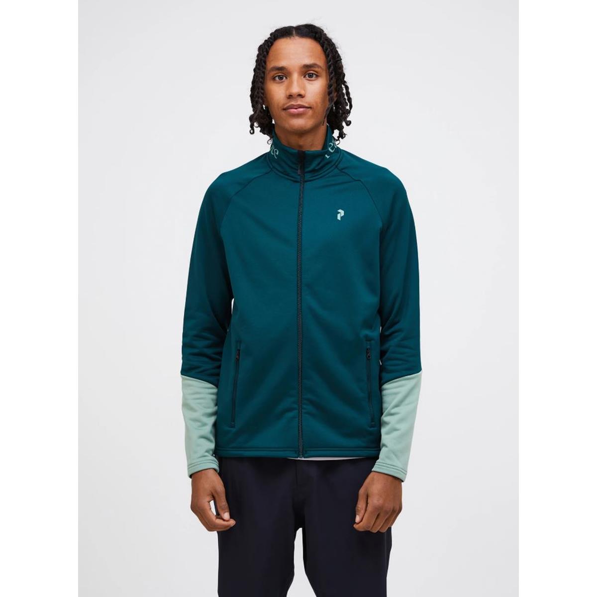 Peak Performance M Rider Essentails Zip Jacket ponderosa pine green valley Herren Fleecejacke