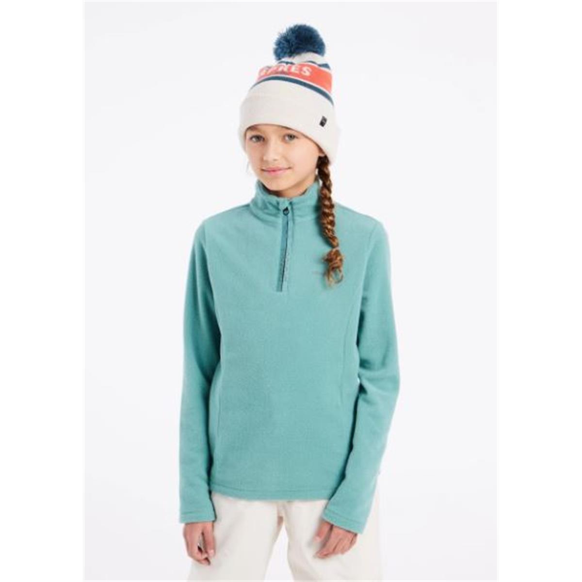 Protest Mutey Jr 1/4 Zip Top crocodile green Kinder Rolly