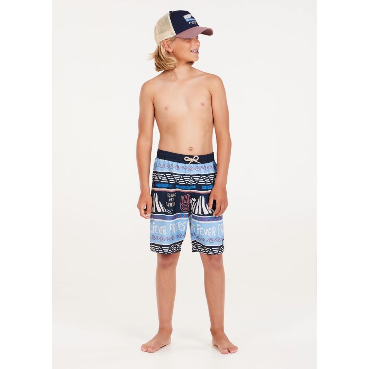 Protest Cinema Jr night skyblue Kinder Badehose