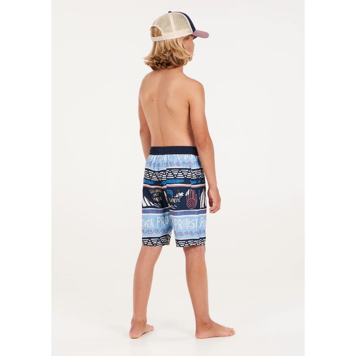Protest Cinema Jr night skyblue Kinder Badehose