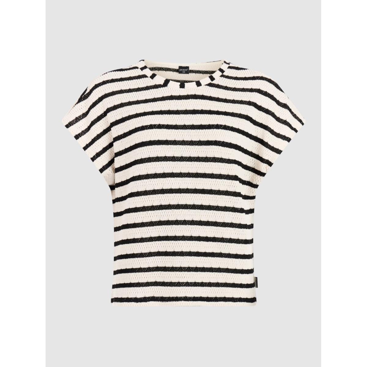 Protest Ester Gestreiftes T-Shirt Women - Kit Offwhite