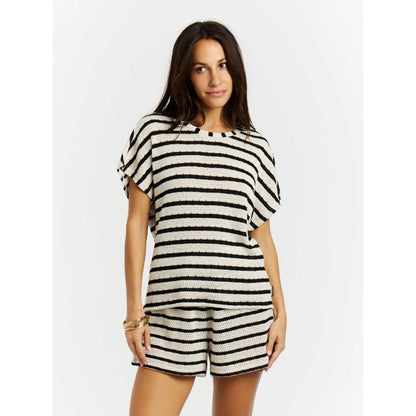 Protest Ester Gestreiftes T-Shirt Women - Kit Offwhite