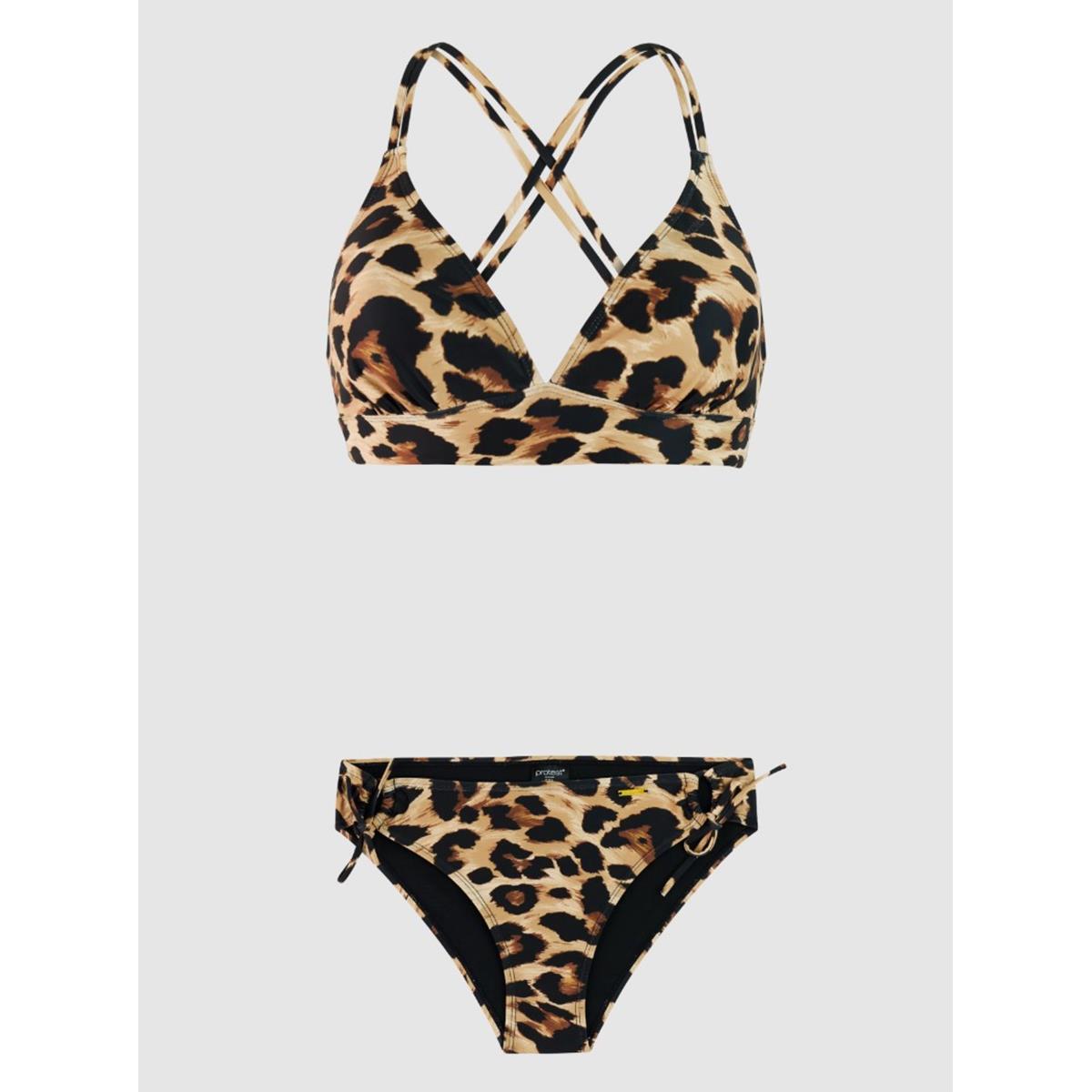 Protest Shala Leopard Triangle-Bikini-Set - Fudge Caramel