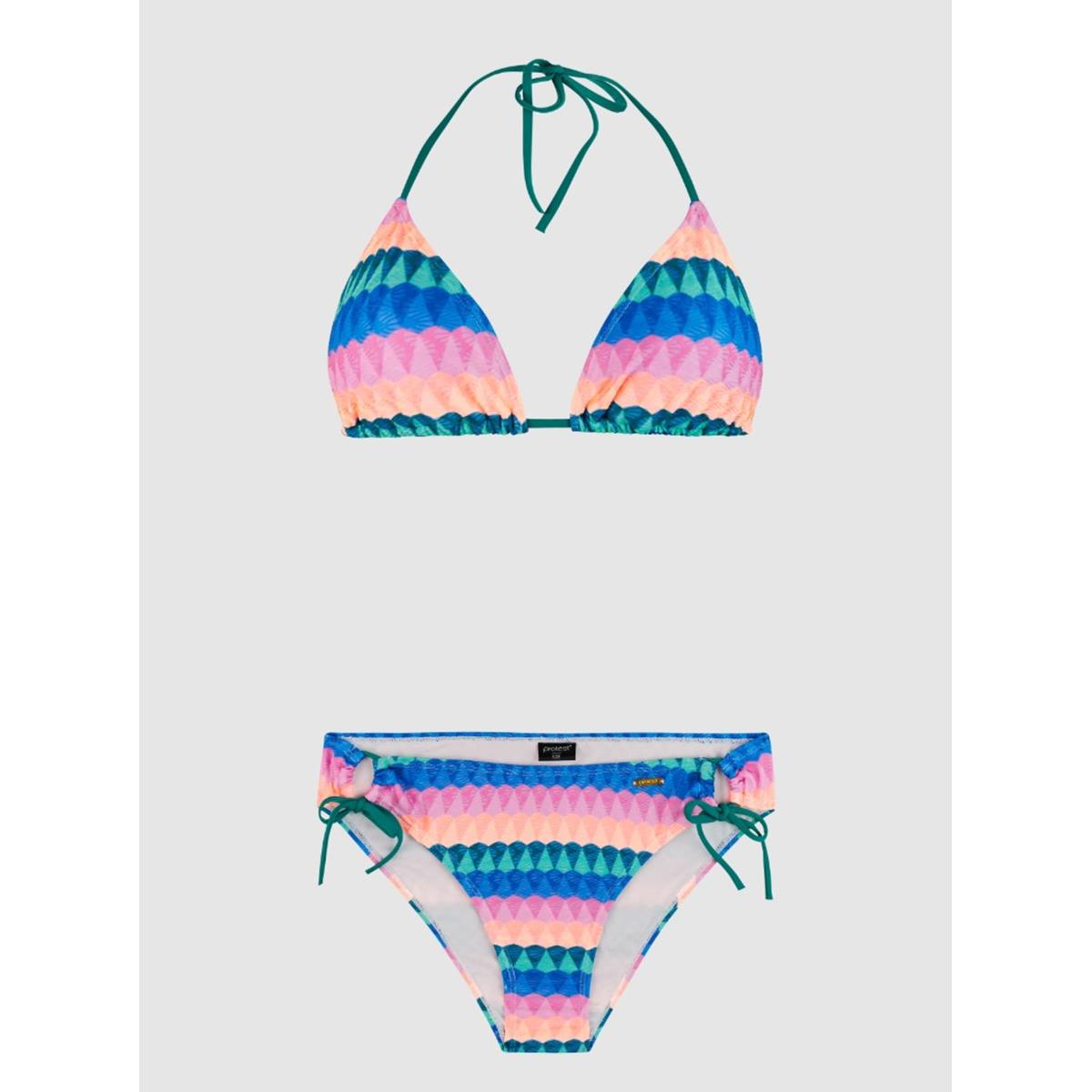 Protest Exit Gestreifte Triangle-Bikini-Set - Cheeky Pink