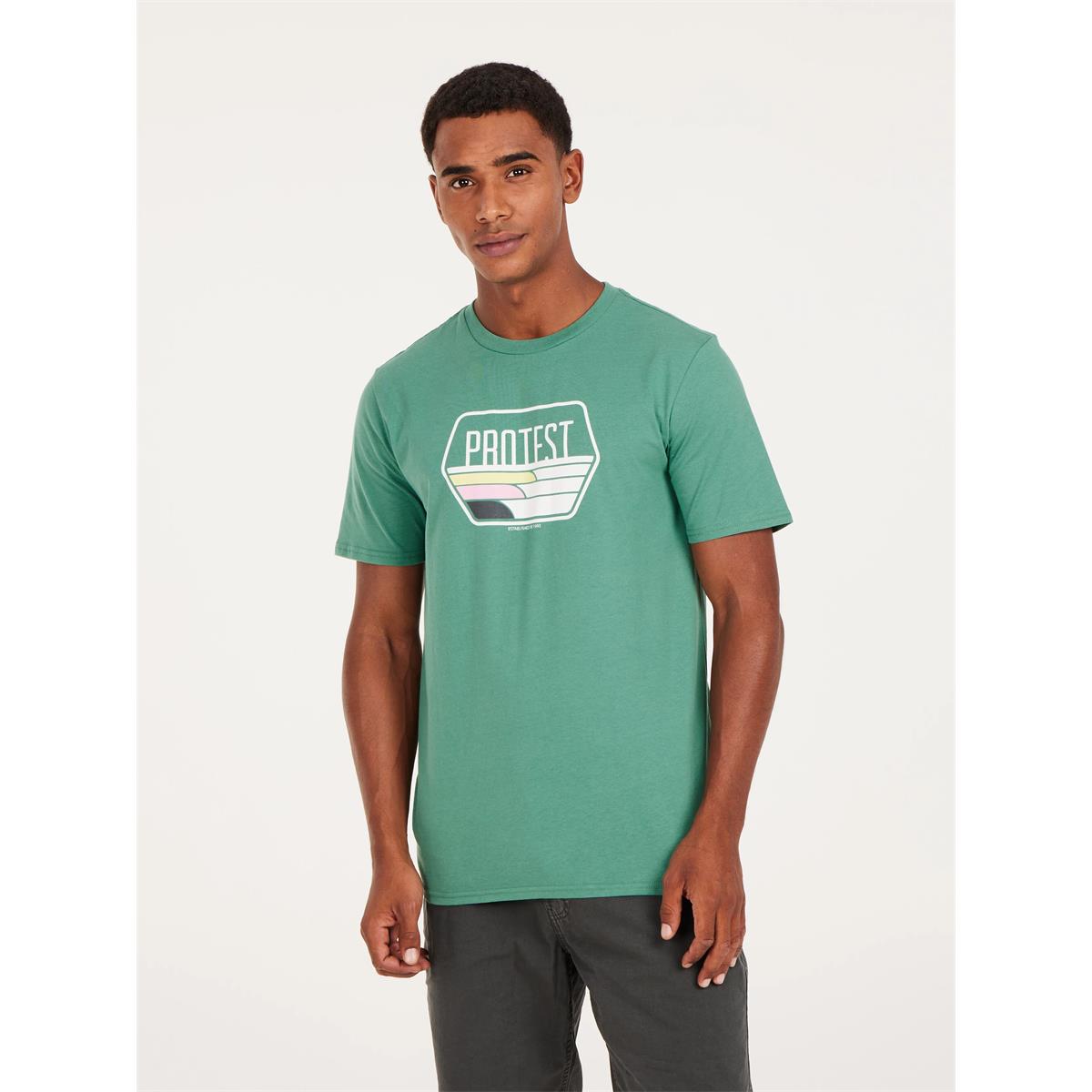 Protest Herren T-Shirt Stan Grün