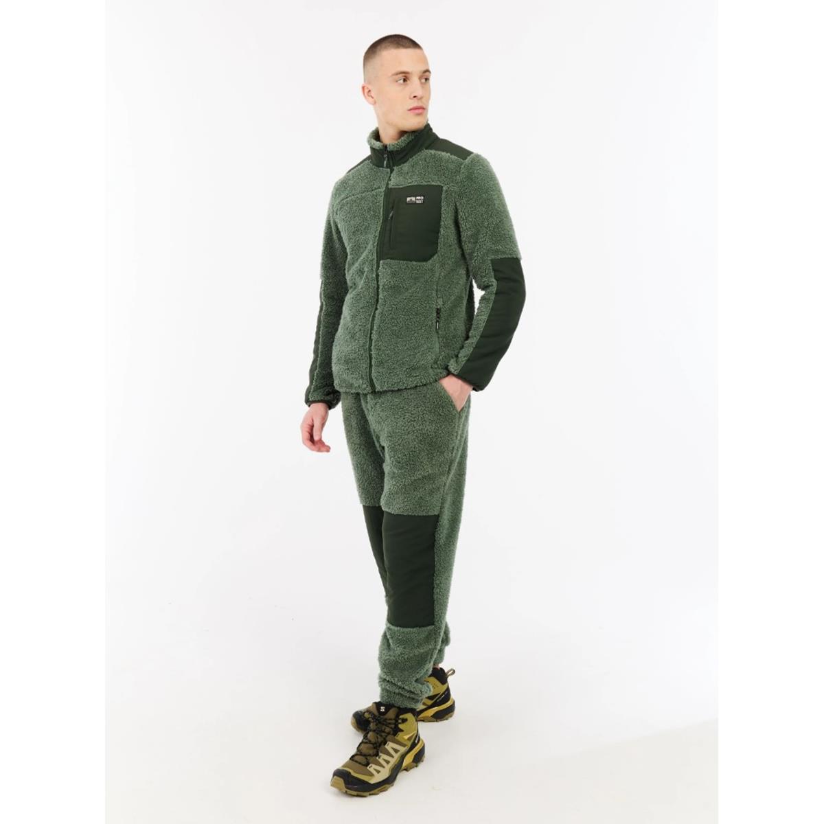 Protest Bleaker Men Outdoor Fleece Sweatjacke - Aspen Green