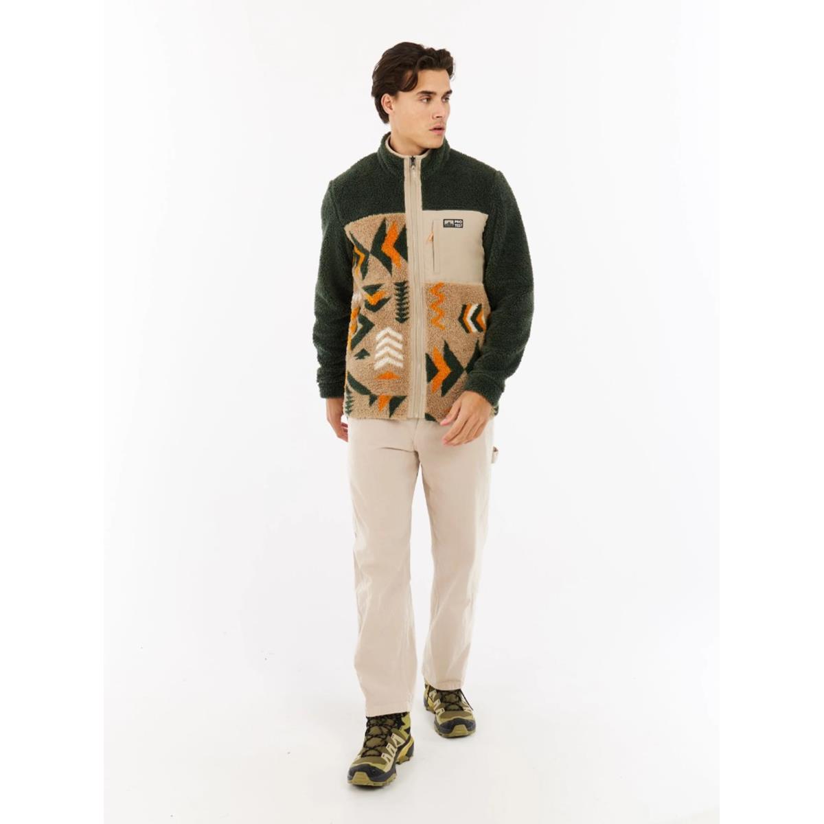 Protest Don Man Outdoor Fleece Sweatjacke - Kale Green