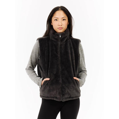 Protest Ponzo Woman Teddy Outdoor-Weste - Anthra Gray