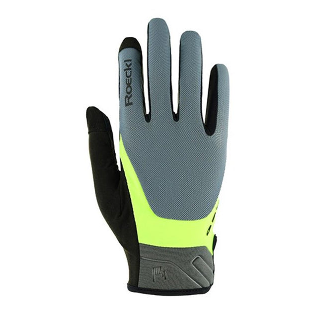 Roeckl Mori 2 Longfinger hurricane grey/fluo yellow
